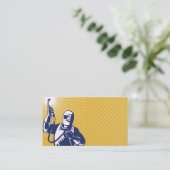 soudure de soudeuse au carte de visite de travail (Debout devant)