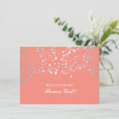 Souffle de bébé corail invitation pour demoiselle  (Debout devant)