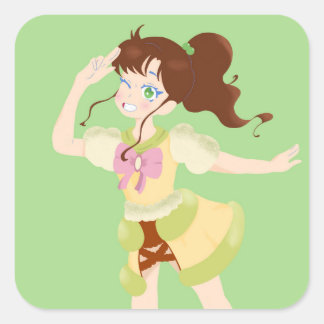 Soufflé Jupiter Vierkante Sticker