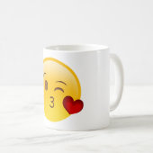 Souffle un baiser emoji mug (Devant droit)
