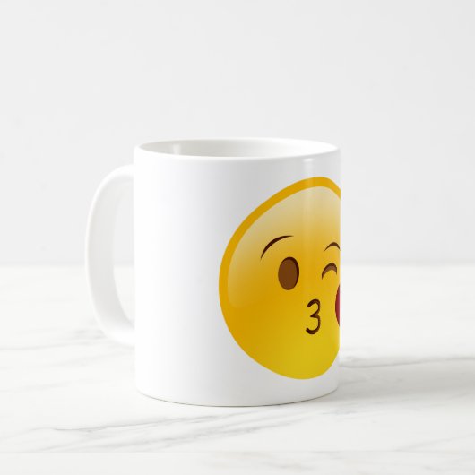 Souffle un baiser emoji mug (Devant gauche)