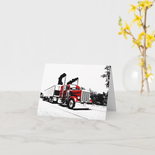 Soufflement par la carte de note de Peterbilt (Fleur jaune)