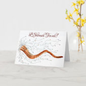 Souffler visuellement la carte de voeux Shofar (Fleur jaune)