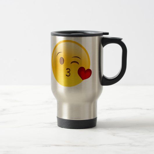 Soufflez une tasse d'emoji de baiser (Droit)
