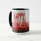 Souffrant De Joyeuse Mug Sanguine D'Halloween (Devant gauche)