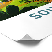 Soufriere Saint Lucia Reisprint Poster (Hoek)