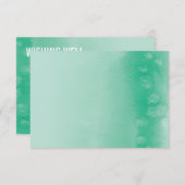 SOUHAIT BIEN CARTE : ombre couleur émeraude vert é (Devant / Derrière)