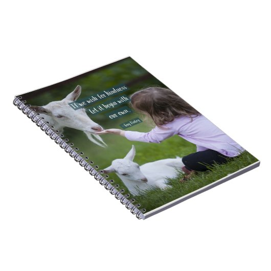 Souhait de carnet de notes à spirale "pour la (Côté Droit)