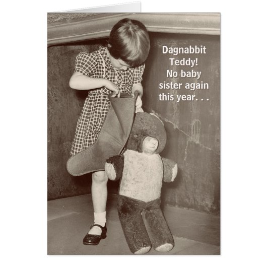 Souhait de Noël drôle pour une petite soeur (Devant)