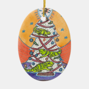 Souhait d'iguane vous un ornement de Joyeux Noël