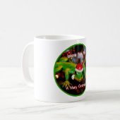 Souhait d'iguane vous une tasse de Joyeux Noël (Devant gauche)