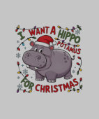 Souhait hippo de Noël (Ourlet)