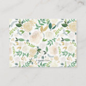 Souhaitant la carte bonne | blanc et or floral (Dos)