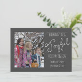 Souhaiter des vacances joyeux Carte photo moderne (Debout devant)