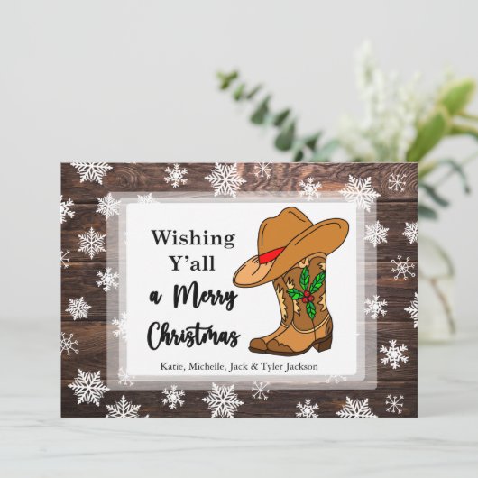 Souhaitez à vous tous une joyeuse carte de Noël (Debout devant)