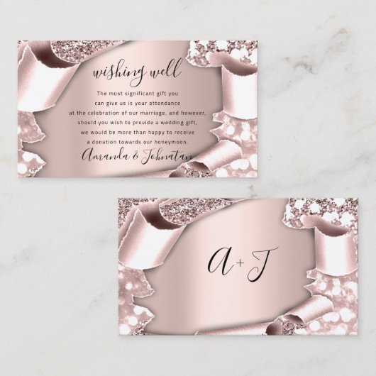 Souhaitez Bien Pour Rose Cadre Faire-part de maria (Devant / Derrière)