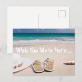 Souhaitez Que Vous Étiez Ici Carte Postale Plage (Devant / Derrière)