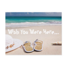 Souhaitez Que Vous Étiez Ici Carte Postale Plage