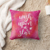 Souhaitez une étoile coussin enfant rose minuit (Couverture)