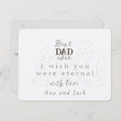 Souhaitez-vous être éternel, fête des pères carte  (Devant / Derrière)
