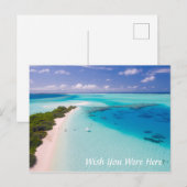 Souhaitez-vous être ici carte postale de plage (Devant / Derrière)