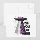 "Souhaitez-vous être là" Carte postale OVNI (Devant / Derrière)