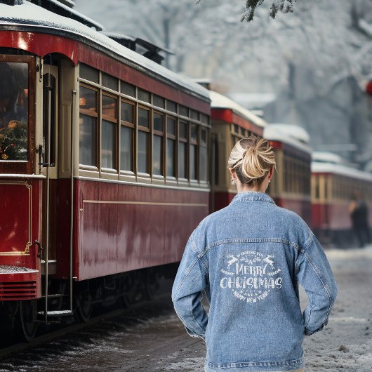 Souhaitez-vous Joyeux Noël Retro Typographie blanc