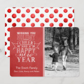 Souhaitez-vous la fête de Noël | Carte d'aquarelle (Devant / Derrière)