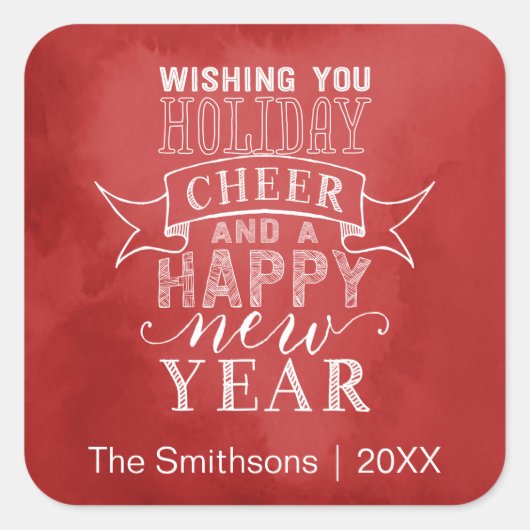 Souhaitez-vous la fête de Noël | Sticker en aquare (Devant)