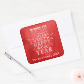 Souhaitez-vous la fête de Noël | Sticker en aquare (Enveloppe)