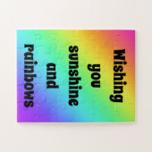 Souhaitez-vous Sunshine Rainbow Jigsaw Puzzle (Horizontal)