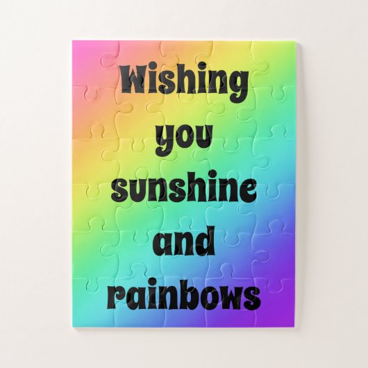 Souhaitez-vous Sunshine Rainbow Jigsaw Puzzle (Vertical)
