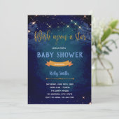 Souhaitez-vous sur une invitation de fête étoilée (Debout devant)