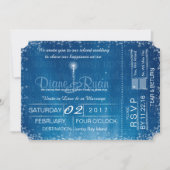Souhaitez-vous sur une invitation de ticket mariag (Devant)