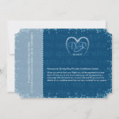 Souhaitez-vous sur une invitation de ticket mariag (Dos)