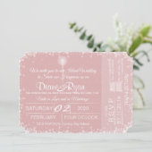 Souhaitez-vous sur une invitation de ticket mariag (Debout devant)