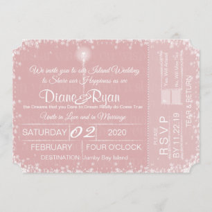 Souhaitez-vous sur une invitation de ticket mariag