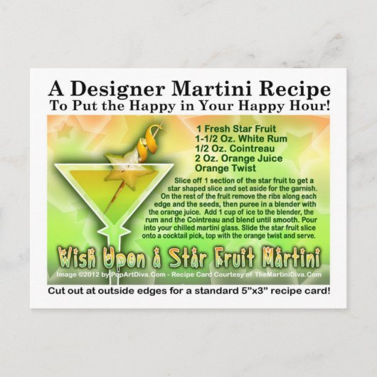 Souhaitez-Vous Une Carte Postale À Base De Martini (Devant)