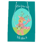 Souhaits chaleureux de Reindee sac cadeau de Noël (Dos)