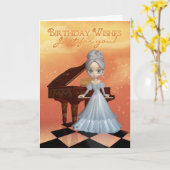 Souhaits d'anniversaire de carte de voeux (Fleur jaune)