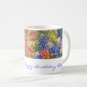 Souhaits d'anniversaire ! Tasse de fleurs sauvages (Devant droit)