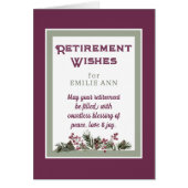 Souhaits de retraite personnalisés pour carte d'am (Devant)