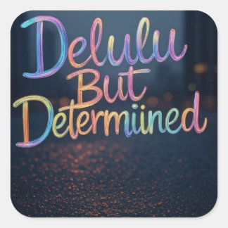 Soul art, chaotische schoonheid, gedurfde typograf vierkante sticker