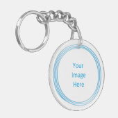 Soul Blissed Circle Custom Sleutelhanger, 2 zijkan Sleutelhanger (Voorkant Links)