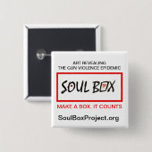 Soul Box Project Pin Vierkante Button 5,1 Cm (Voorkant /achterkant)