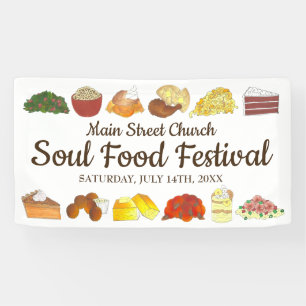 Soul Food Festival Evenement Zuidelijke keuken Kok Spandoek