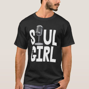 Soul Girl T-shirt Karaoke Microfoon T-shirts Vrou