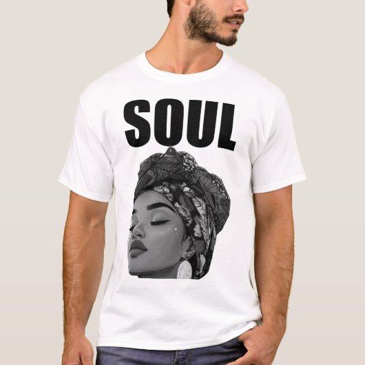 Soul lady b/w t-shirt (Voorkant)