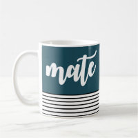 SOUL + MATE Blauwgroen Stripes Couple Coffee Mok
