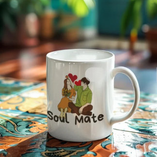 Soul Mate Mok - Romantische koffiebeker voor koppe